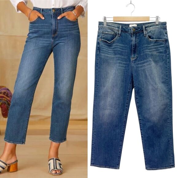 Driftwood Royce Straight Leg Jeans Size 31 Gemini Medium Wash High Rise Denim - Picture 1 of 13